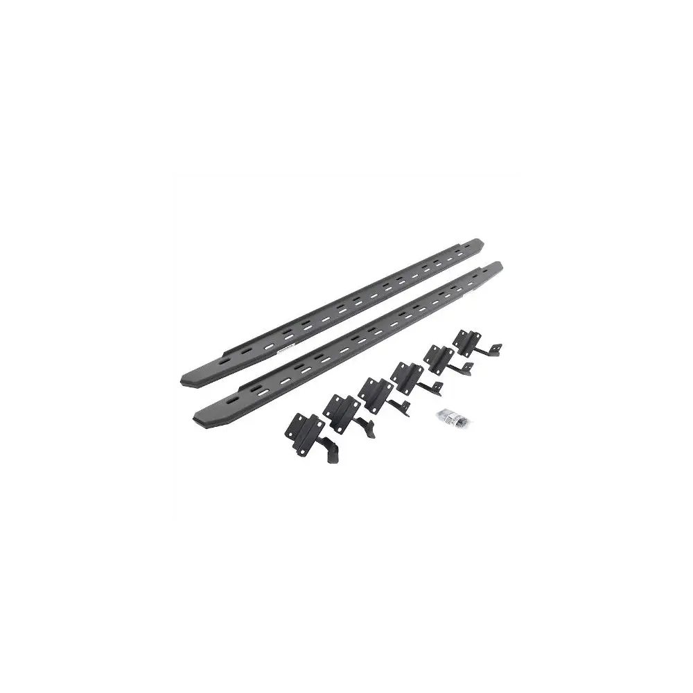 RB30 Running Boards w/ Mounting Bracket Kit - Textured Black - GOR69615087PC